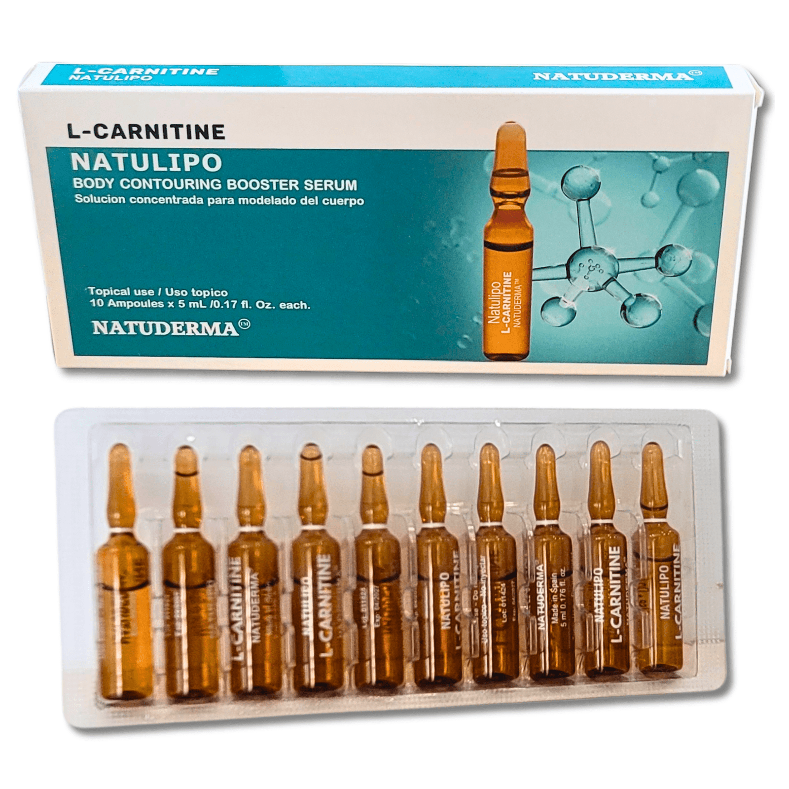 Natuderma L-carnitine Natulipo anti-cellulite body sculpting ampoules mesotherapy solution