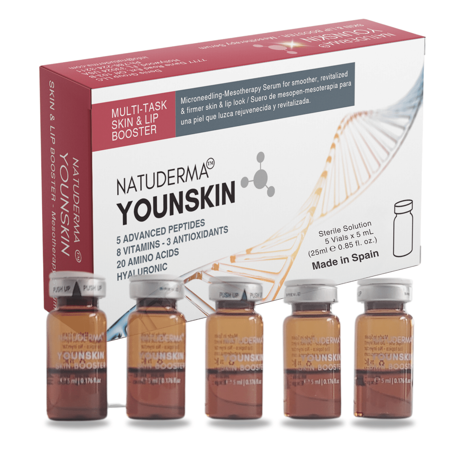 Natuderma Younskin anti aging serum to use after microneedling or at home microneedling, mesotherapy solution