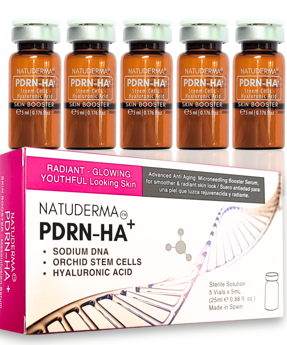 PDRN Microneedling serum with sodium DNA and Hyaluronic Acid , a bos with 5 vials for virtual mesotherapy