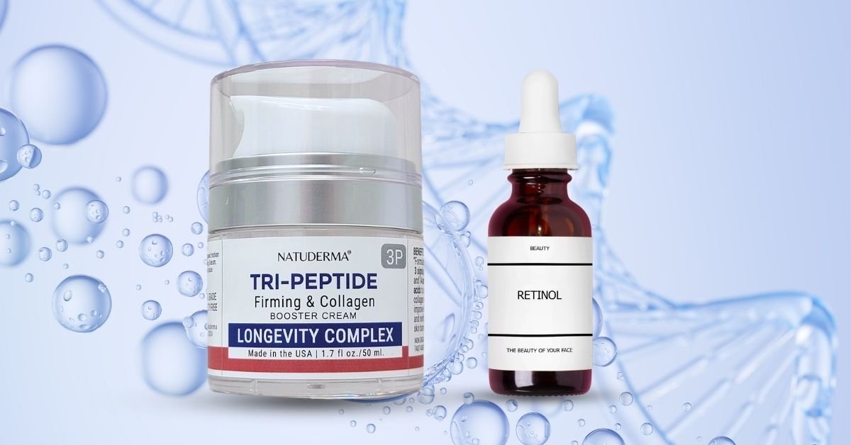 When to use Peptide or Retinol, a jar of Natuderma peptide with a retinol serum
