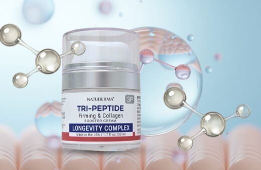 What are peptides for skin, showing a jar of Natuderma Tripeptide Firming Cream