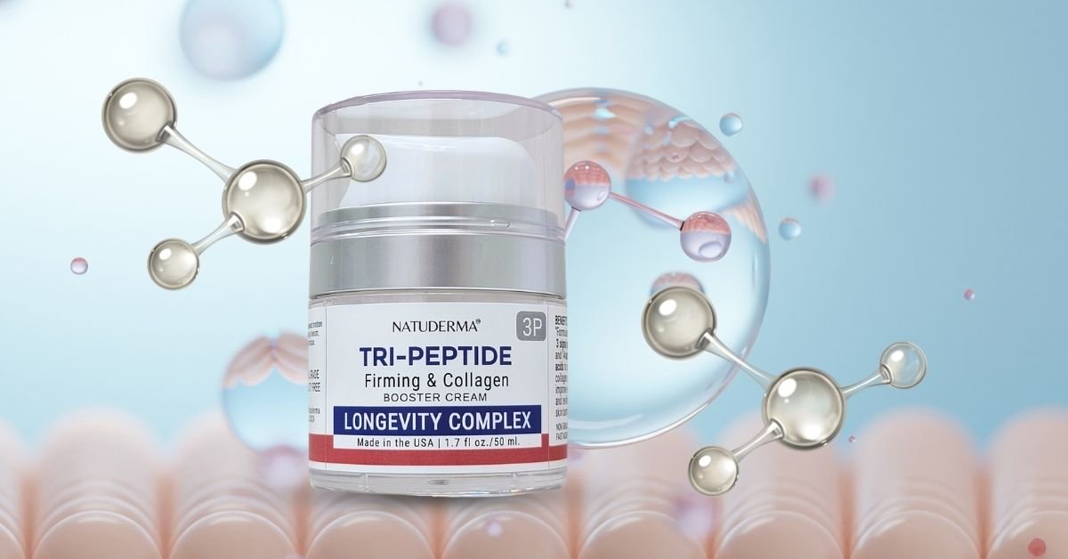 What are peptides for skin, showing a jar of Natuderma Tripeptide Firming Cream